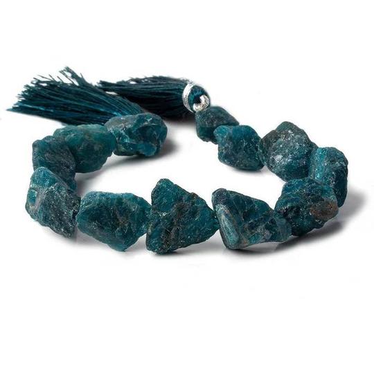Blue Apatite Beads Rough Organic Nuggets. 7mm To 9mm Rough Blue Bead, Genuine Apatite