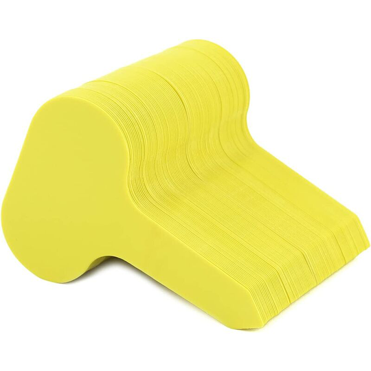 Litzee - 100 Pcs T-Type Plant Labels Yellow Garden Labels Tags Plastic Plant Markers for Herb 5 x 7 cm