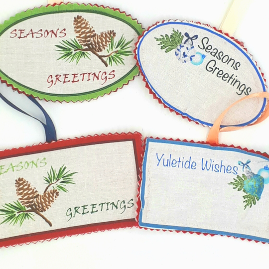 3/5/10 Pack Reusable Christmas Tags; Forever Gift Season's Greeting Permanent Tags