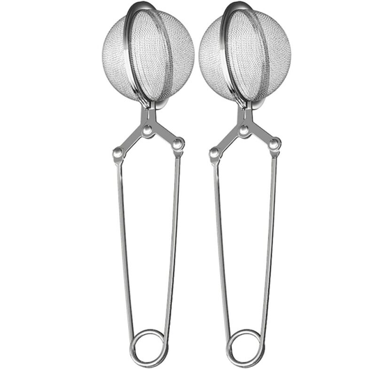 2 tea filter infusion sets with handles for soaking loose leaf tea Fine tennis filter tea clip infusion sets