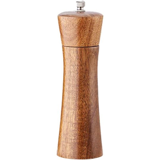 Fvbjd - Wooden Salt and Pepper Grinder Set, Refillable Tableware Acacia Wood, Large Pepper Grinder Salt Shaker 6 inch square head bag