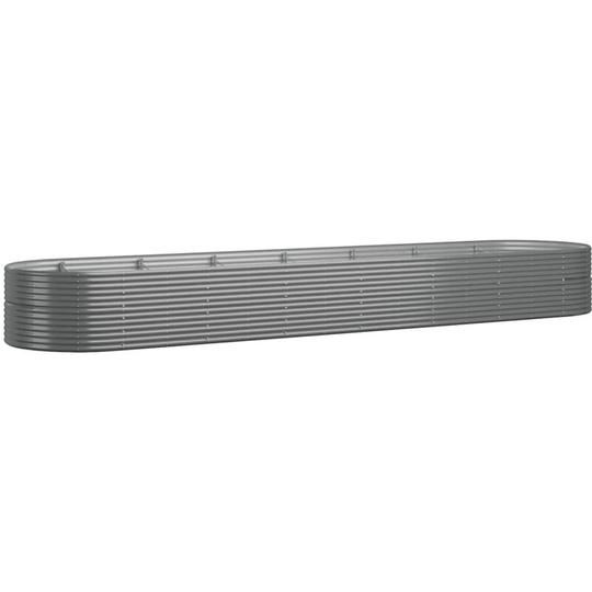 Vidaxl - Garden Planter Powder-coated Steel 584x140x68 cm Grey Grey