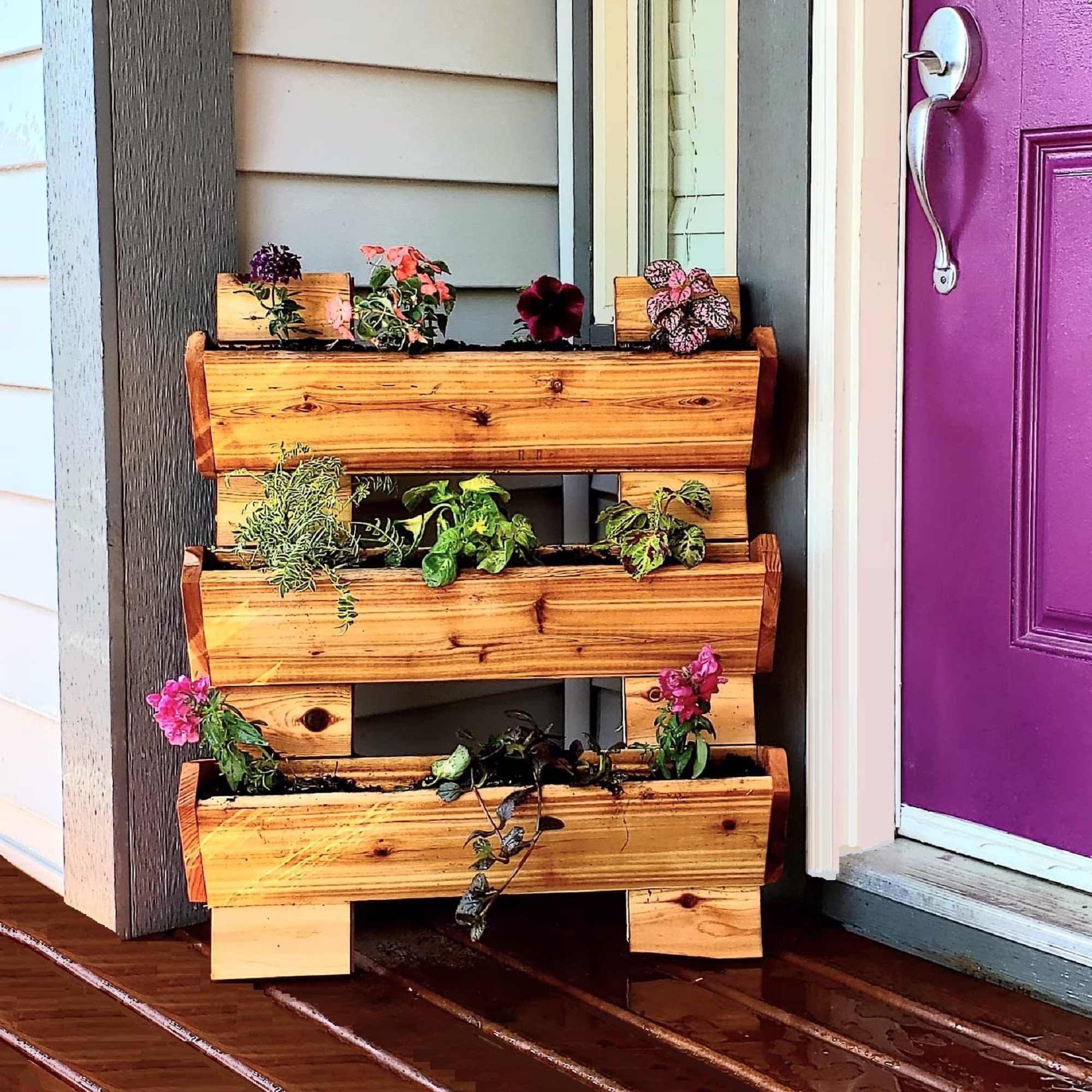 Cedar Ladder Planter | 3 Level 24" - 48