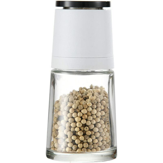 Readcly - Premium Stainless Steel Salt and Pepper Grinder Set of 4 Adjustable Ceramic Sea Salt Grinder Pepper Grinder Tall Glass Salt and Pepper