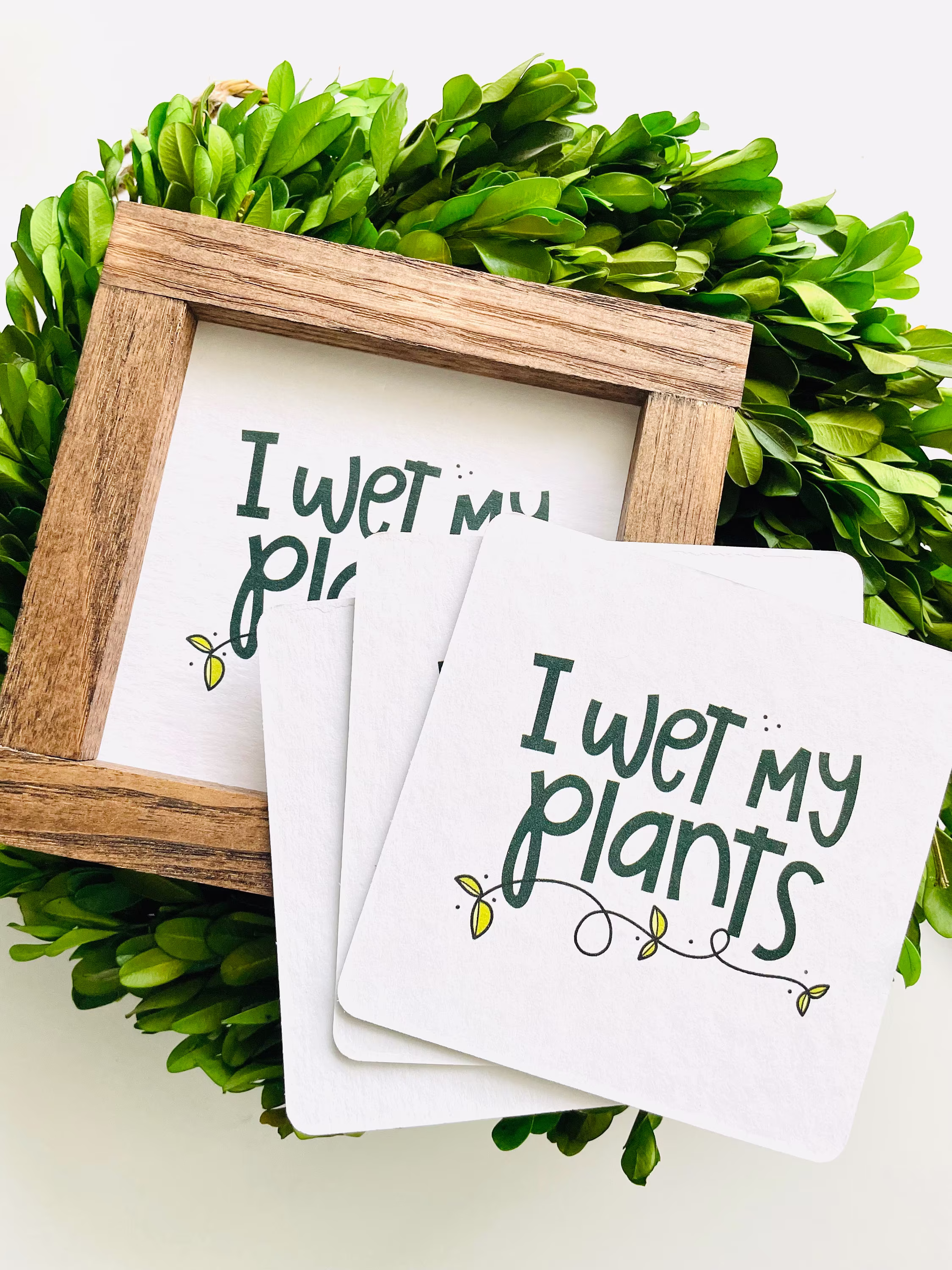 I Wet My Plants Tile, Interchangeable Decor Sign, Tiered Tray, Seasonal Home Decor, Plant Lover, Love Plants, Home