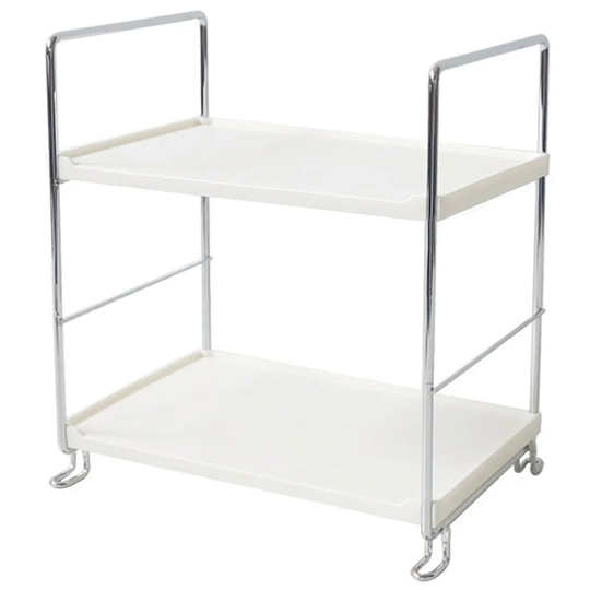 Plastic/Metal Freestanding Stackable Organizer Shelf ,Bathroom Countertop Storage Shelf style2