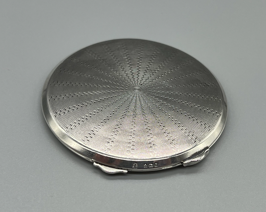Superb Art Deco 1939 Birmingham Hallmarked Sterling Silver Powder Compact 73G