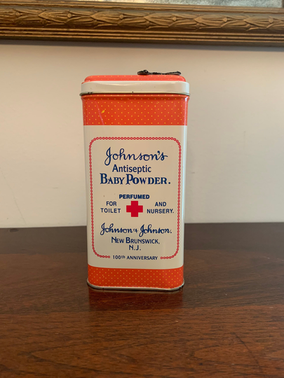 Vintage Johnson's Antiseptic Baby Powder Tin 100Th Anniversary Johnson &