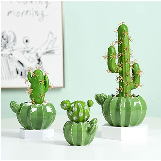 Small flower pot mini cactus shape ceramic flower pot small succulent flower pot indoor garden decoration green delicate life, small, medium, large
