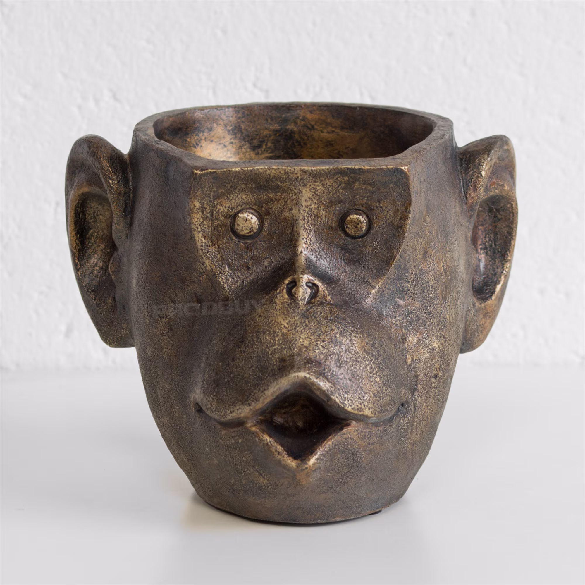 16.5cm Monkey Head Planter Indoor House Plant Holder Pot Cover Vase Ornament