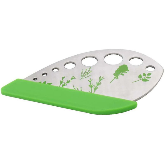 Jinxiu Herb Stripper Stainless Steel Leaf Remover Vegetable Kitchen Gadget Tool With Protective Holder (green)(1pc)