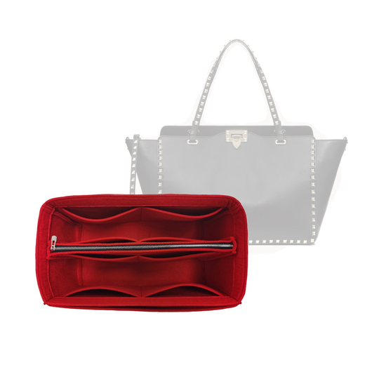 Rockstud Rolling Shopping Bag Organizer/Tote Felt Insert For Bag Handbag Purse Storage Liner With Ipad Laptop Pocket