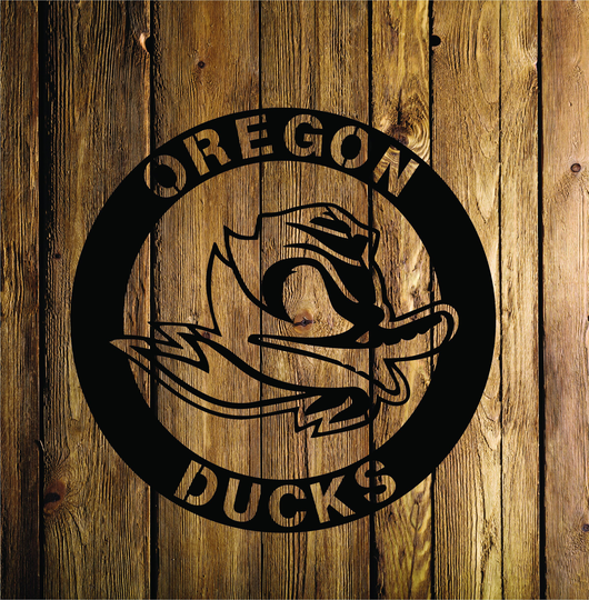 Powder Coated Oregon Ducks Metal Sign