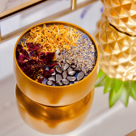 Crystal Candle For Anxiety Relief | With Crystals & Herbs