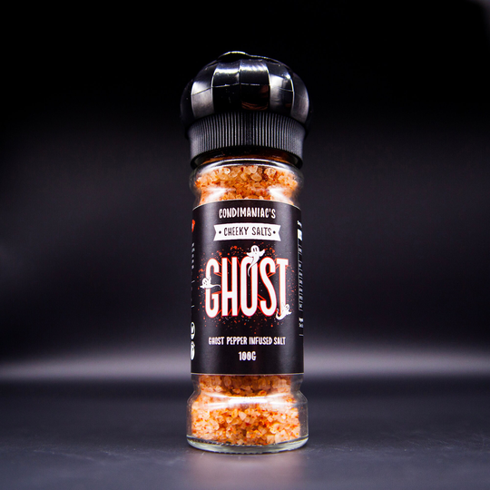 Cheeky Salt Super Hot Ghost Chilli Sea Salt Grinder By Condimaniac | 100G