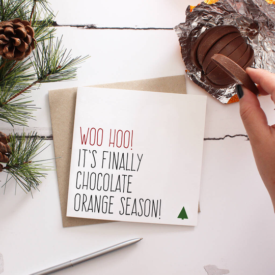 Chocolate Orange Season Christmas Card