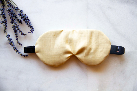Organic 100% Pure Mulberry Silk Eye Mask | Handwoven Sleep Blackout Hygiene Luxury