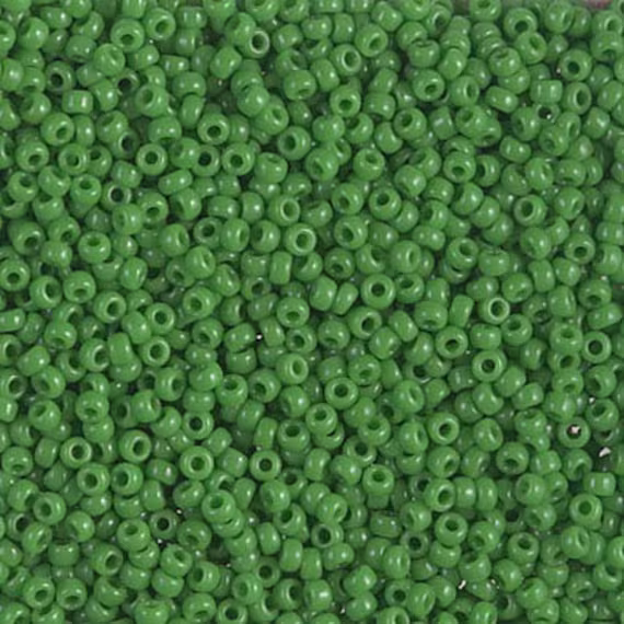Miyuki Seed Beads 11/0 Opaque Jade Green 11-411 24G Japanese Beads, Size 11 Glass Rocaille Bead, Bead