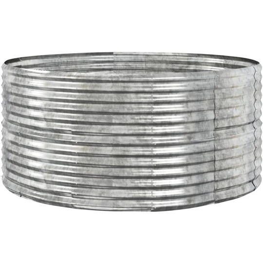Vidaxl - Garden Planter Silver 140x140x68 cm Powder-coated Steel Silver