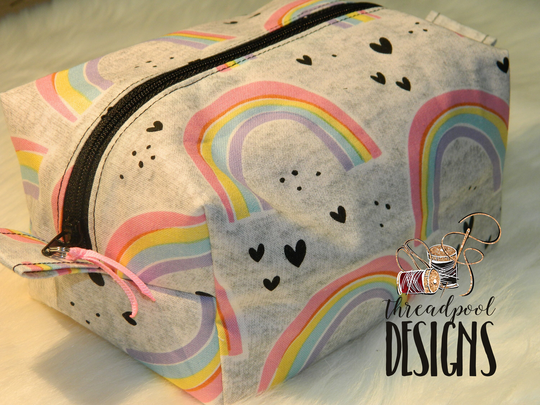 Pastel Rainbows Make Up/Accessory Bag Pencil Pouch