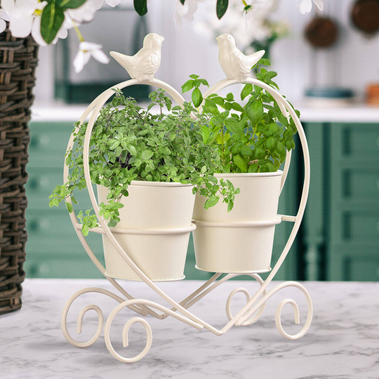 Love Heart Double Herb Planters