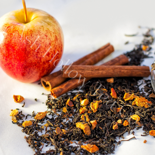Apple Orchard Hayride & Spice Autumn Blend -Low Caffeine - Small Batch- Hand Blended Loose Leaf Tea