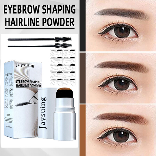 Benobbykids - Eyebrow Stamp, Eyebrow Stencil, Eyebrow Stamp, Eyebrow Powder,10 Reusable Eyebrow Stencil Sets, 2 Eyebrow Pencil Brushes, Waterproof