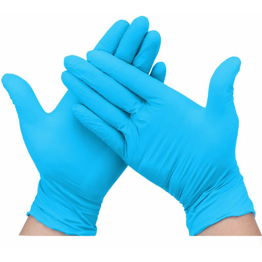 Hseamall 100 Pack Disposable Blue Nitrile Powder Free Latex Free Anti Allergic Wear Resistant Gloves s, 100