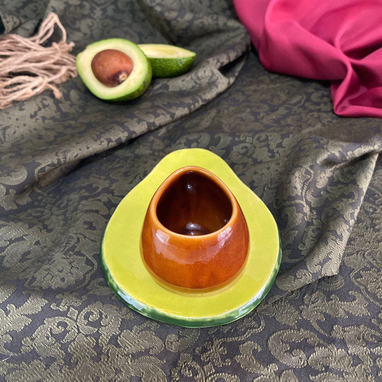 Avocado Shaped Coffee Cup, Ceramic Coffee Cup For Lovers, Housewarming Gift, Handmade Espresso Lover Minimalist Home Decor