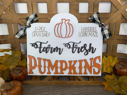 Fall Sign/Pumpkin Patch Sign/Fall Decor/Farmhouse Sign/Farmhouse Fall Sign/Halloween Sign/Farm Fresh Pumpkins/Pumpkin Decor/Seasonal Sign
