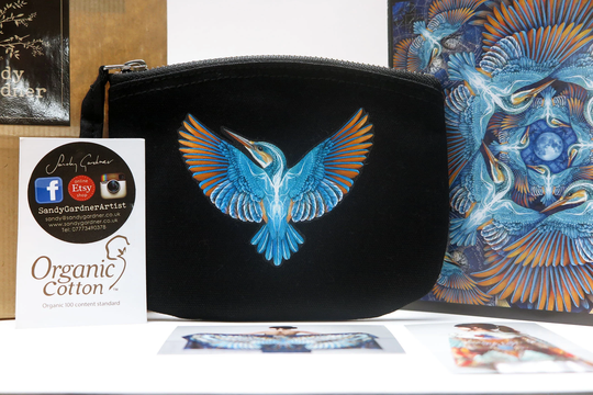 New Premium Quality Organic Kingfisher Purse Bag, Bird, Feather, Animal, Mother Nature Handbag