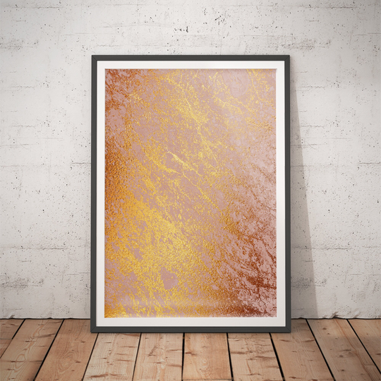 Marble Print No.10 - Modern Bathroom Wall Decor/Powder Room Gallery Rose Gold Contemporary Art Kintsugi
