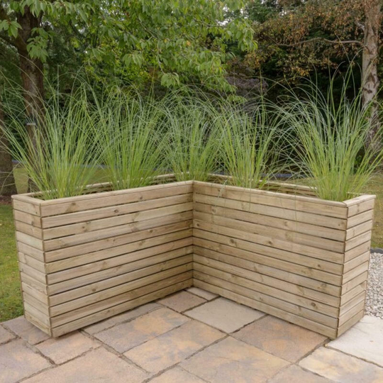 Forest - Pressure Treated Linear Corner Planter 160cm Outdoor Raised Garden Planter
