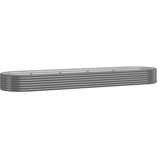 Vidaxl - Garden Planter Powder-coated Steel 396x100x36 cm Grey Grey