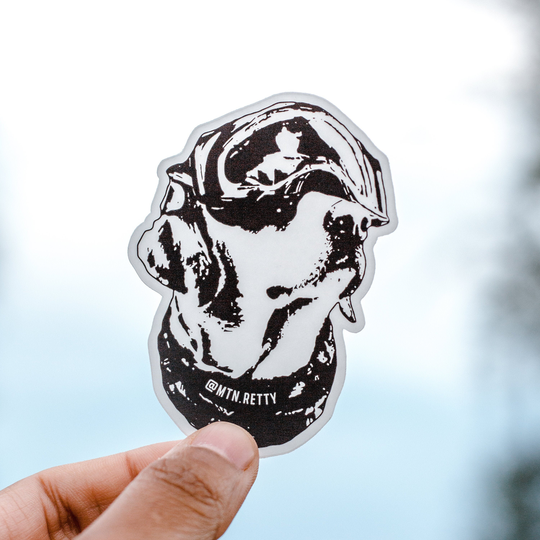 Labrador Retriever Black & Clear Powder Hound Sticker