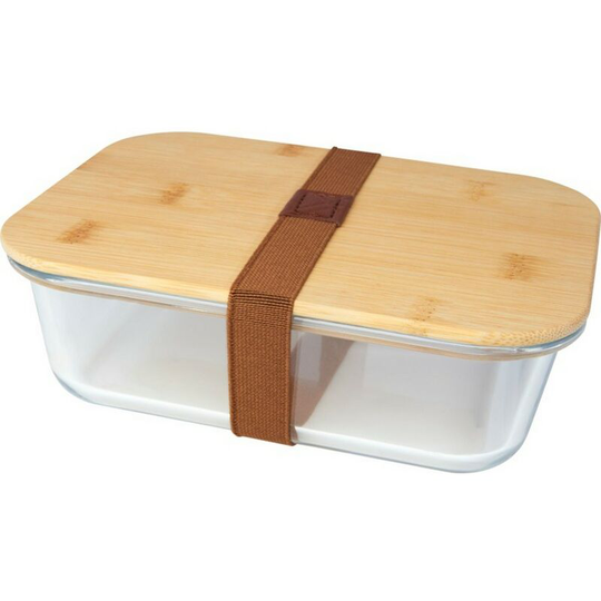 Roby Bamboo Lunch Box (One Size) (Clear/Brown) - Clear/Brown - Seasons