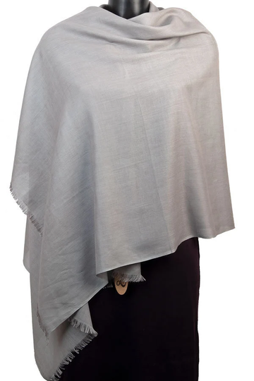 Silver Gray Pashmina, Organic Cotton Shawl, Bridal Wrap, Wedding Scarves, Plain Scarf, Fair Trade Accessories, Gifts For Women