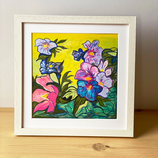 Small Frame Art, Art Print, Hibiscus Flower Picture, Framed Artwork Gift