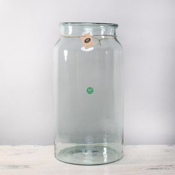 Eco Elegant Garden Jar | 43cm Glass Cylinder Vase - Fast & Free UK Delivery