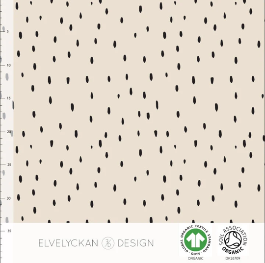 Organic Seeds in Creme, Jersey Knit Fabric, Elvelyckan Designs, Fabric For Kids, T-Shirt Fabric, Leggings, Gots Certified