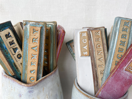 Ceramic Garden Labels - Herb/ Veg/ Flowers