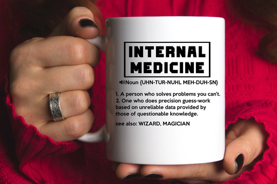Internal Medicine Gift Mug For Men & Women, For Birthday, Appreciation Gift, Thank You Personalized Coffee Mug, Free Wrapping