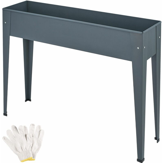 Tectake - Raised Bed Calendula w/ drainage hole (98.5x26x82.5cm) - anthracite - anthracite