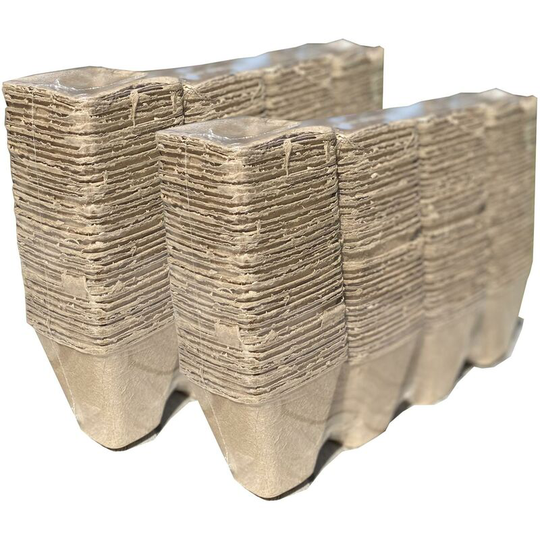 288 x 8cm Eco Square Fibre Biodegradable and Compostable Plant Pots