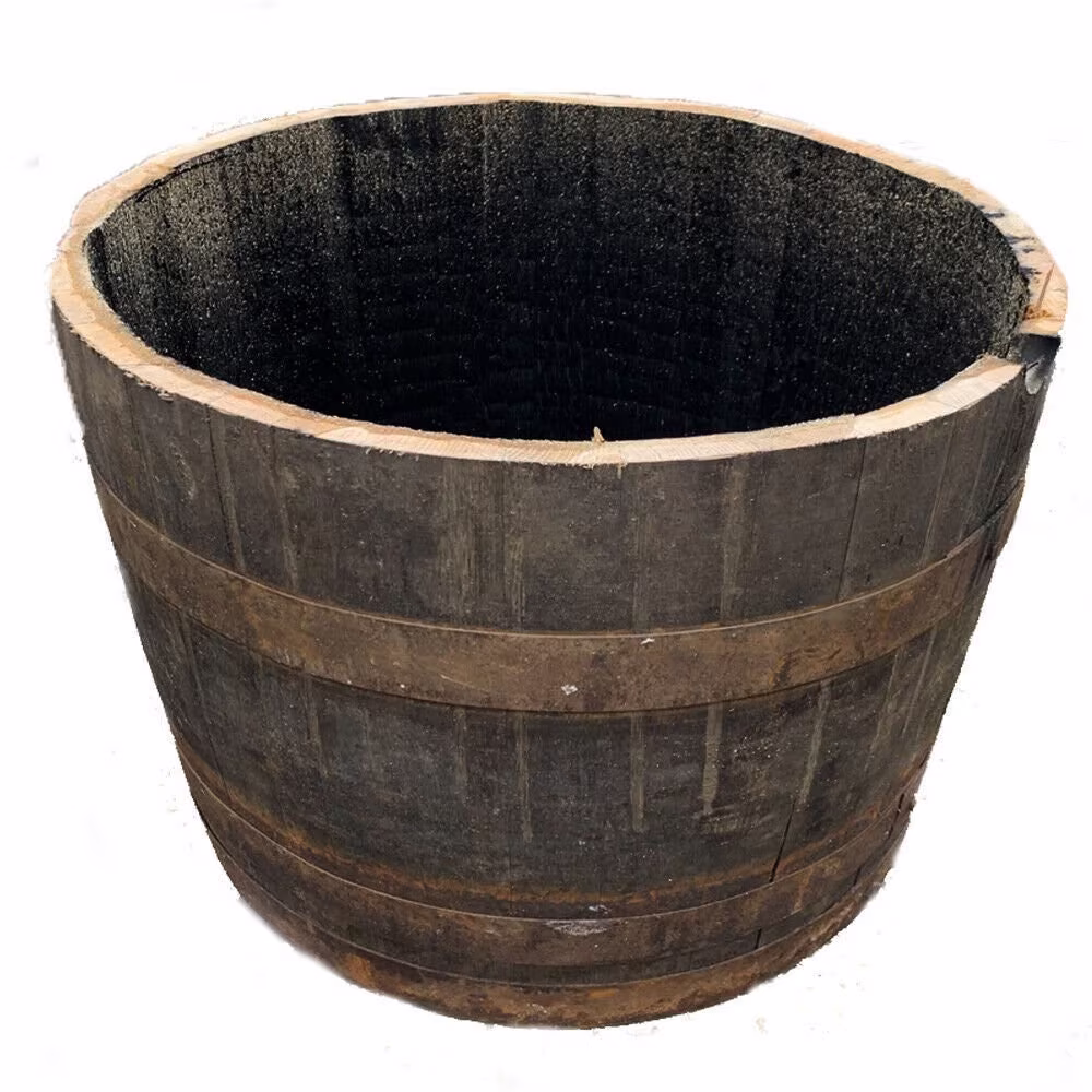 Large Oak Barrel Shrub/Bush Planter Garden Tub Plant Pot