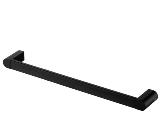 Single Towel Bath Bar Hanger Wall Mounted Bathroom Black Powder Coated Zamak
