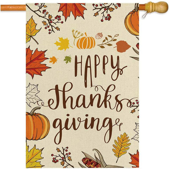 Briday - autumn house banner double-sided, welcome house courtyard banner, garden decoration, seasonal outdoor flag 28 x 40