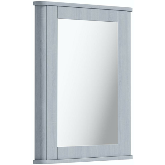 Beaumont powder blue bathroom mirror 780 x 490mm - Blue - The Bath Co