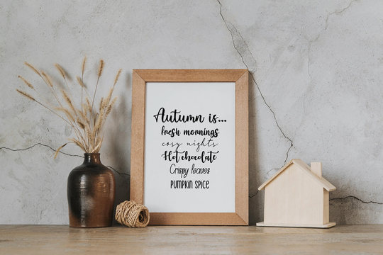 Autumn Quote Print, Autumnal Seasonal Decor, Is, Wall Art, Vibes, Wall Decor