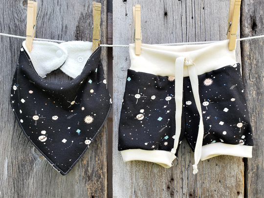 Space Baby Clothes, Oganic Summer Boy Outfit, Organic Shorts, Toddler Celestial Baby, Clothes